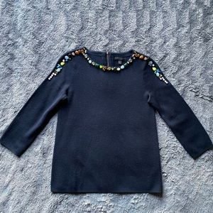 J. Crew jewel necked blouse